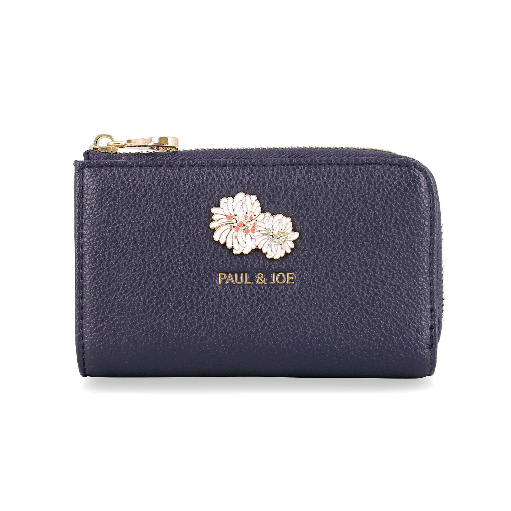 PAUL&JOE「キーケース／クリザンテーム　メタル　／ＰＡＵＬ　＆　ＪＯＥ」|コインケース|ネイビー