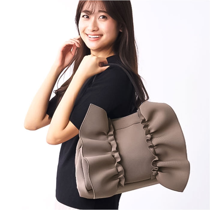 BACKYARD FAMILY「トートバッグ フリル 通販 pink trick ピンクトリック トート フリルバッグ」|トートバッグ|