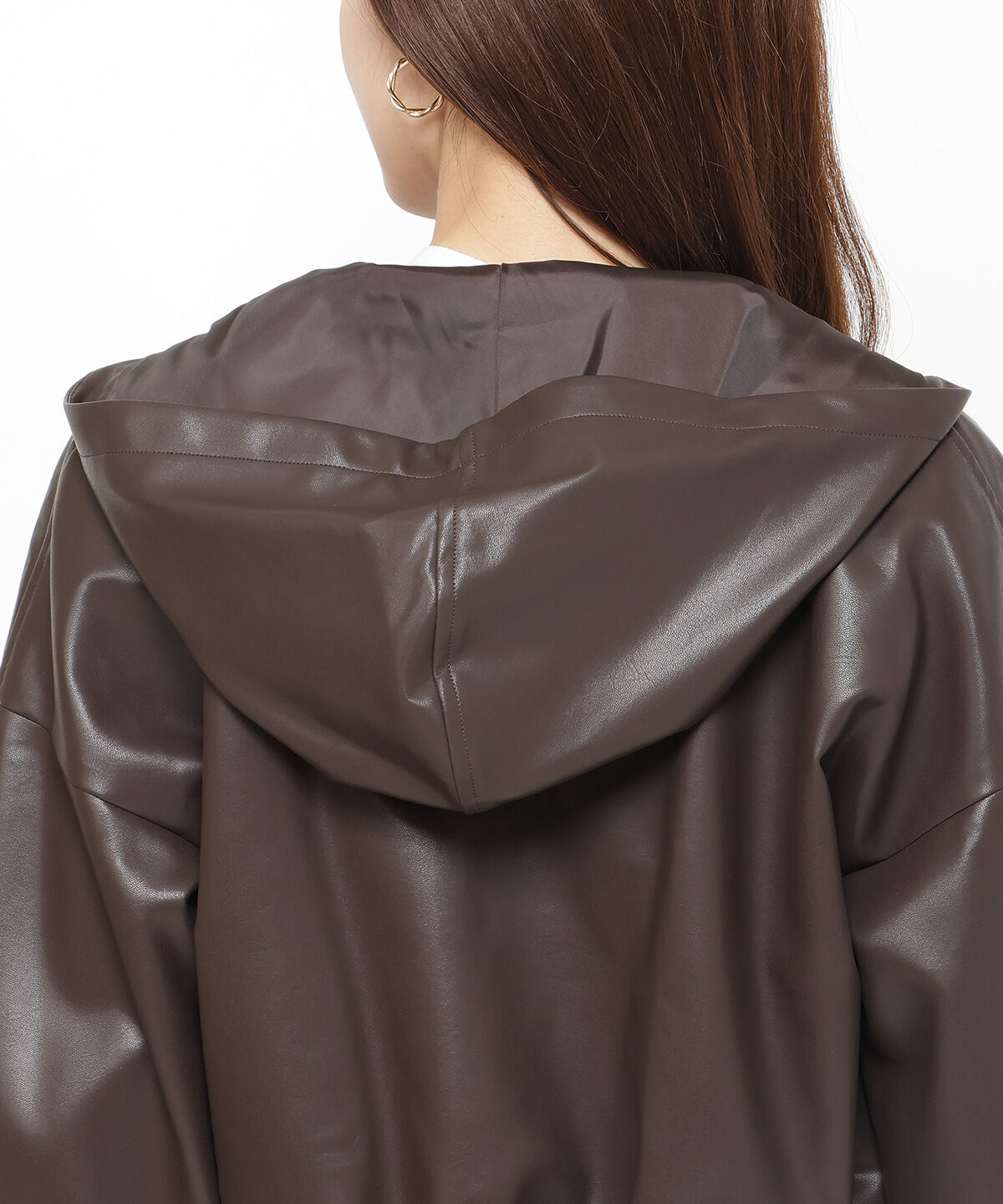 アンドクチュール「フェイクレザークロップドマンパ」|アウトドア|