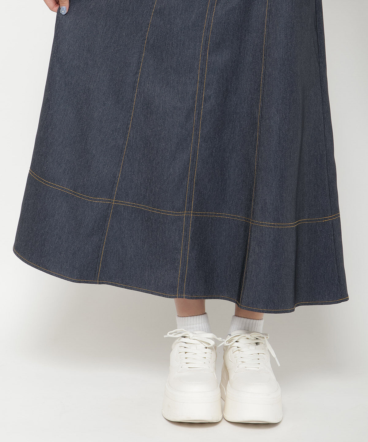 REDYAZEL「デニムライクフロントジップワンピース」|ワンピース|