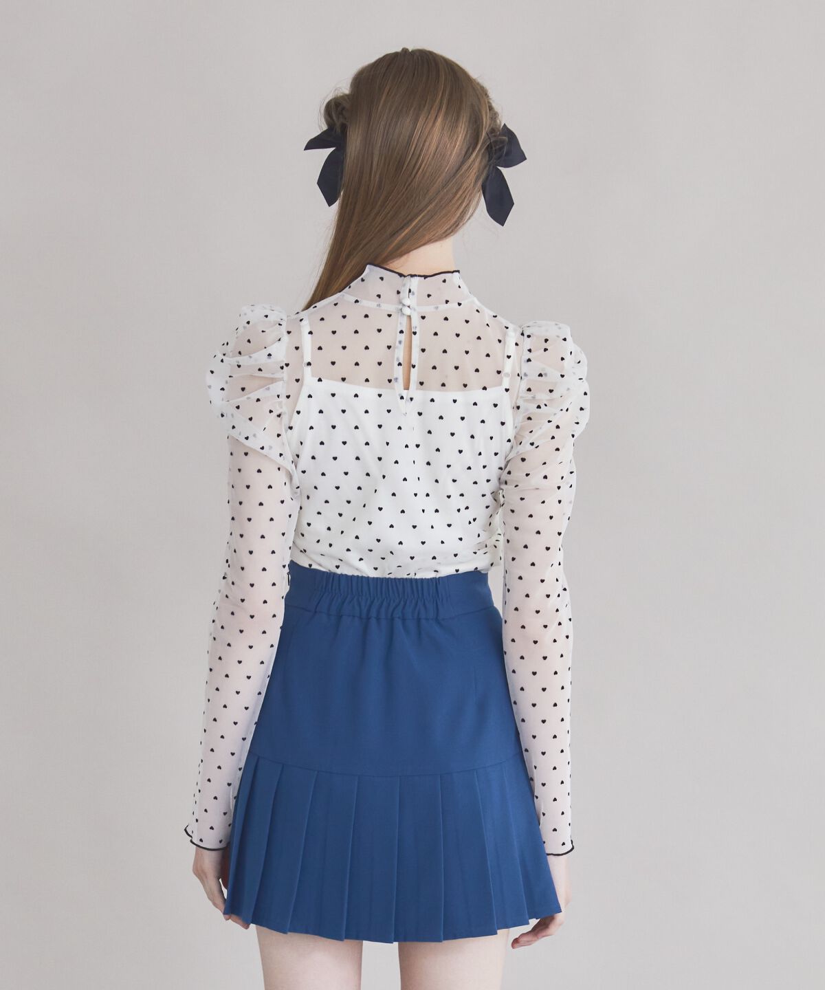 REDYAZEL「ハートフロッキーチュールブラウス」|シャツ・ブラウス|