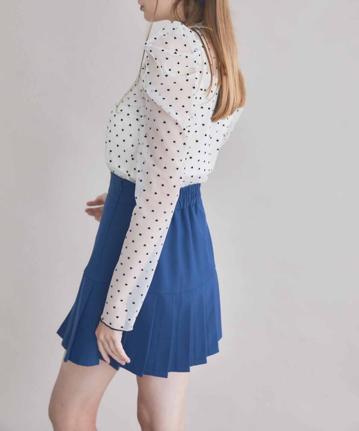 REDYAZEL「ハートフロッキーチュールブラウス」|シャツ・ブラウス|