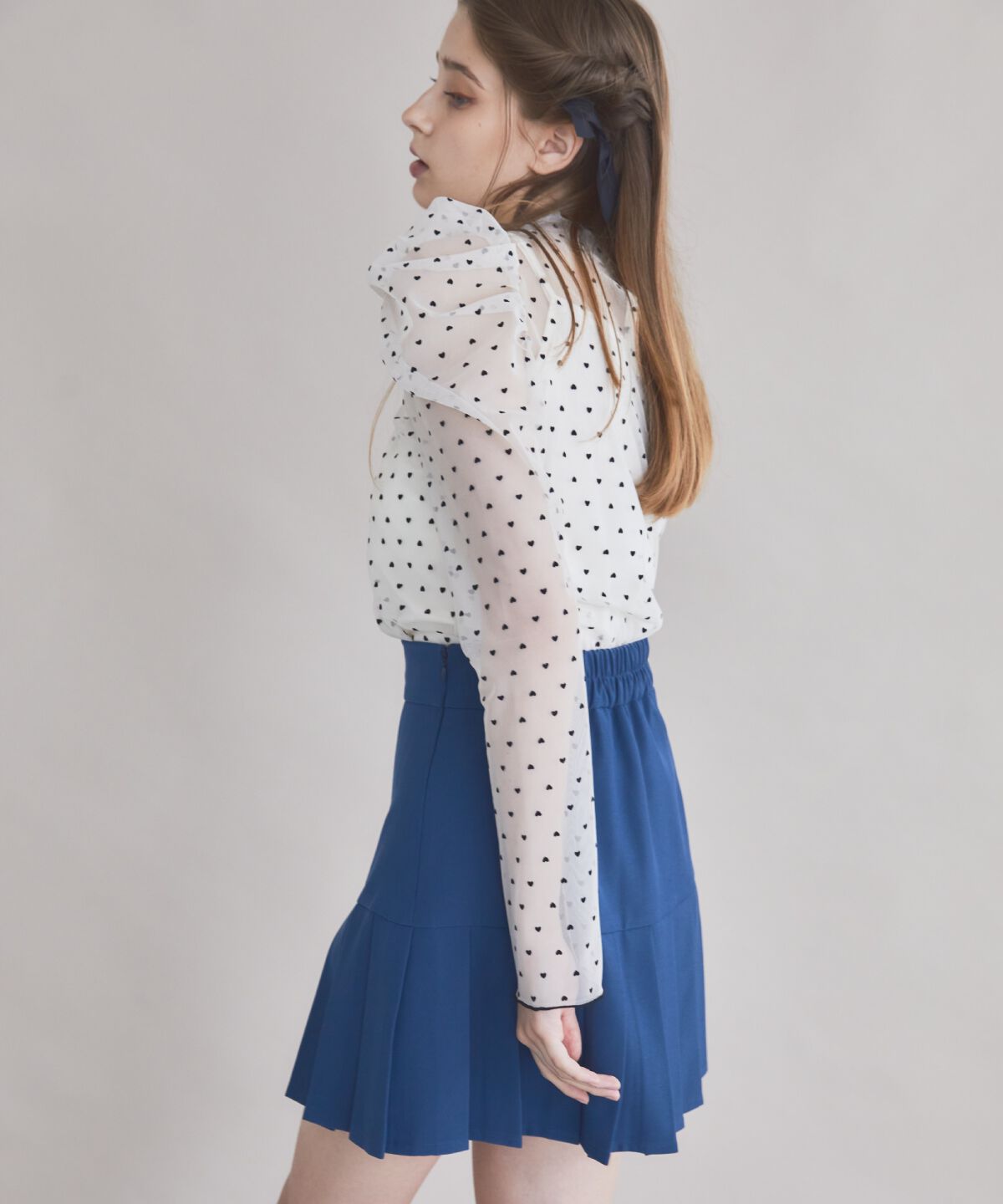 REDYAZEL「ハートフロッキーチュールブラウス」|シャツ・ブラウス|