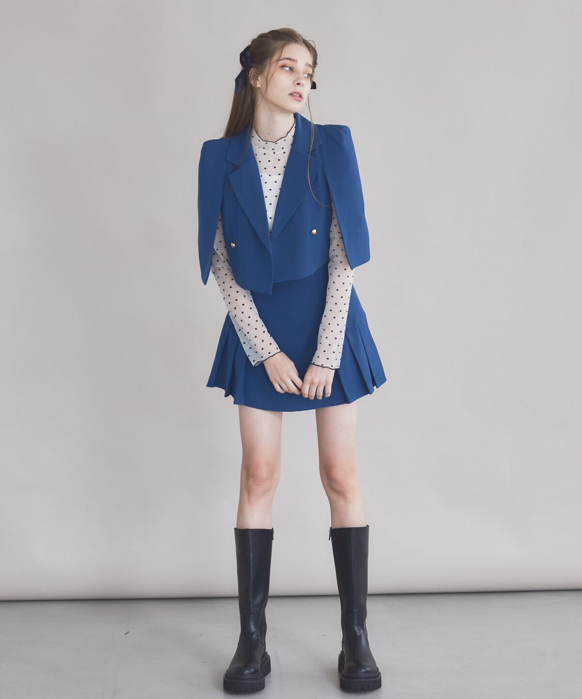 REDYAZEL「ハートフロッキーチュールブラウス」|シャツ・ブラウス|