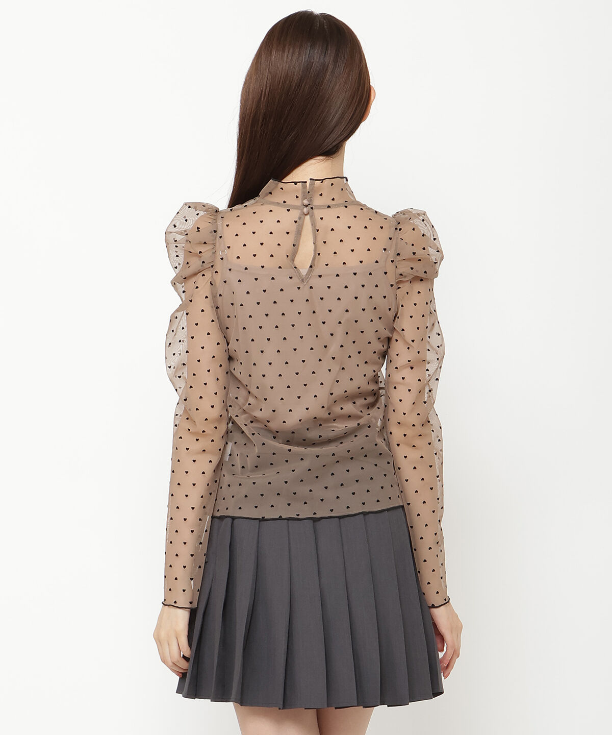 REDYAZEL「ハートフロッキーチュールブラウス」|シャツ・ブラウス|