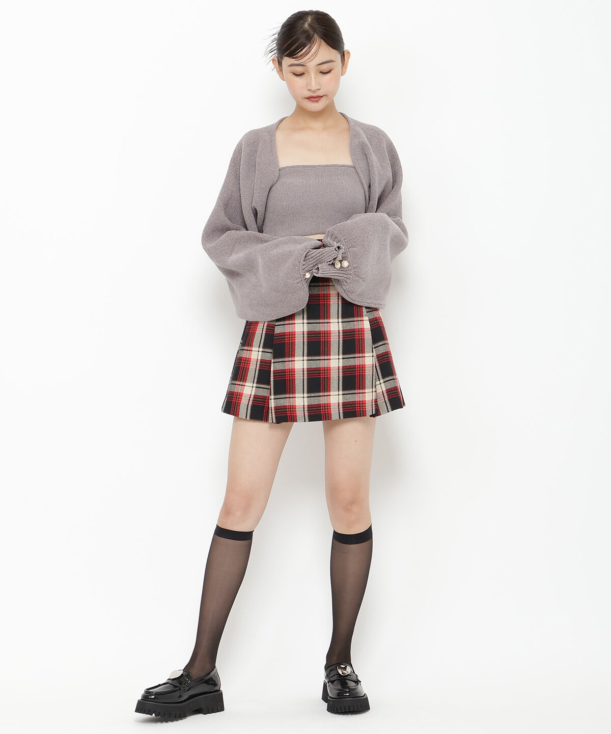 REDYAZEL「モールニットボレロ＆キャミソールセット」|ニット・セーター|