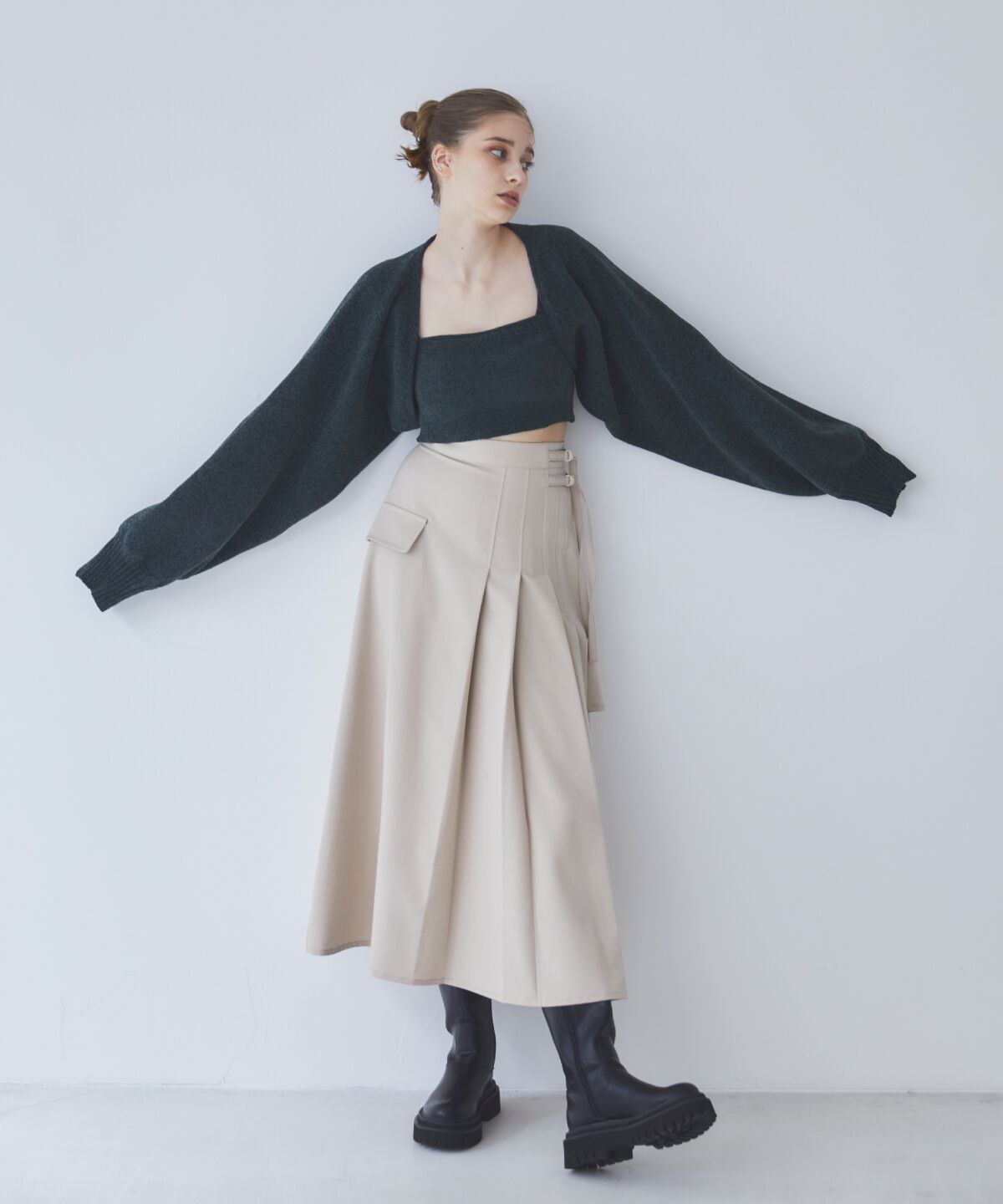 REDYAZEL「モールニットボレロ＆キャミソールセット」|ニット・セーター|