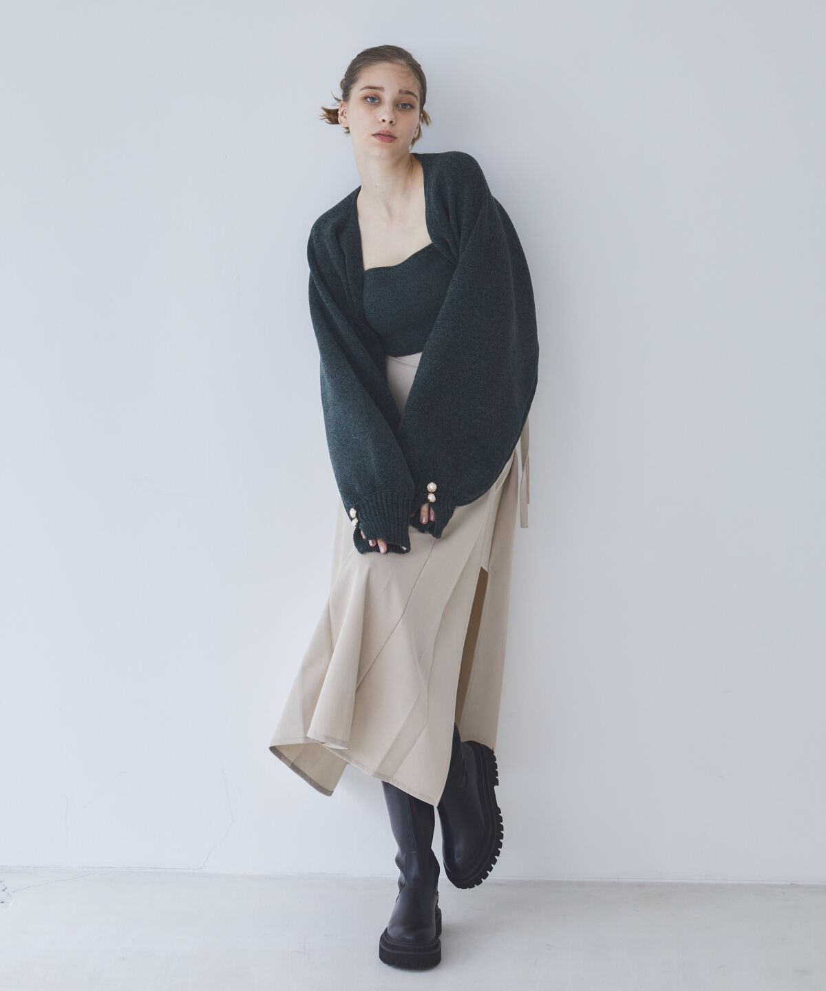 REDYAZEL「モールニットボレロ＆キャミソールセット」|ニット・セーター|