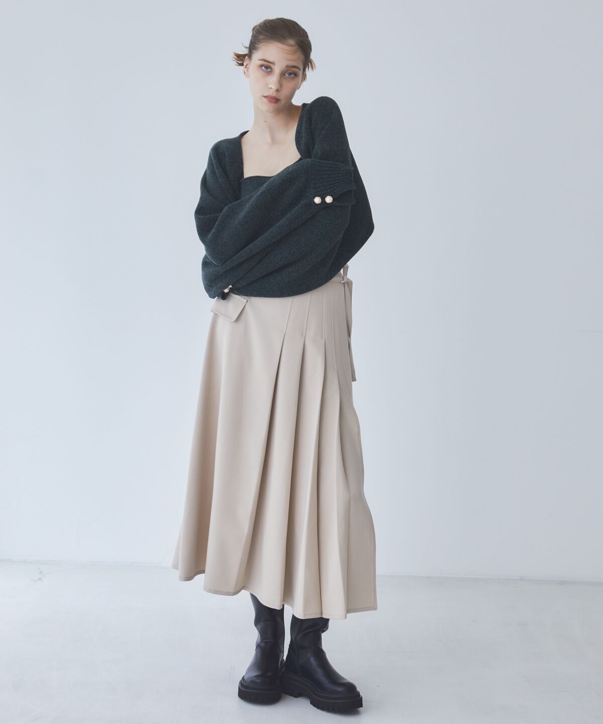 REDYAZEL「モールニットボレロ＆キャミソールセット」|ニット・セーター|