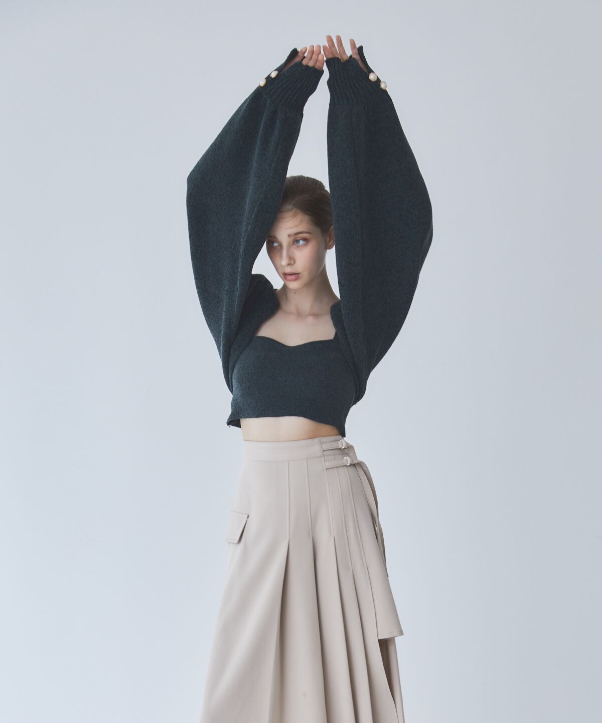 REDYAZEL「モールニットボレロ＆キャミソールセット」|ニット・セーター|