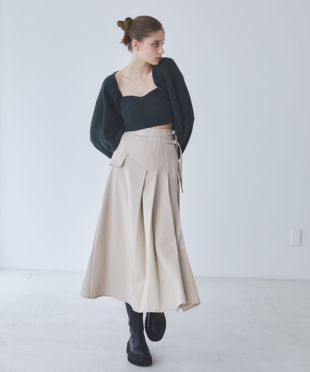 REDYAZEL「モールニットボレロ＆キャミソールセット」|ニット・セーター|