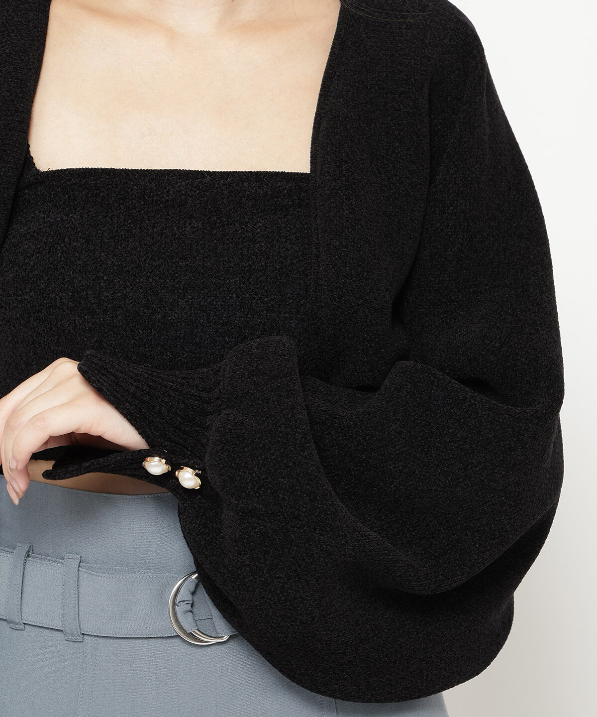 REDYAZEL「モールニットボレロ＆キャミソールセット」|ニット・セーター|