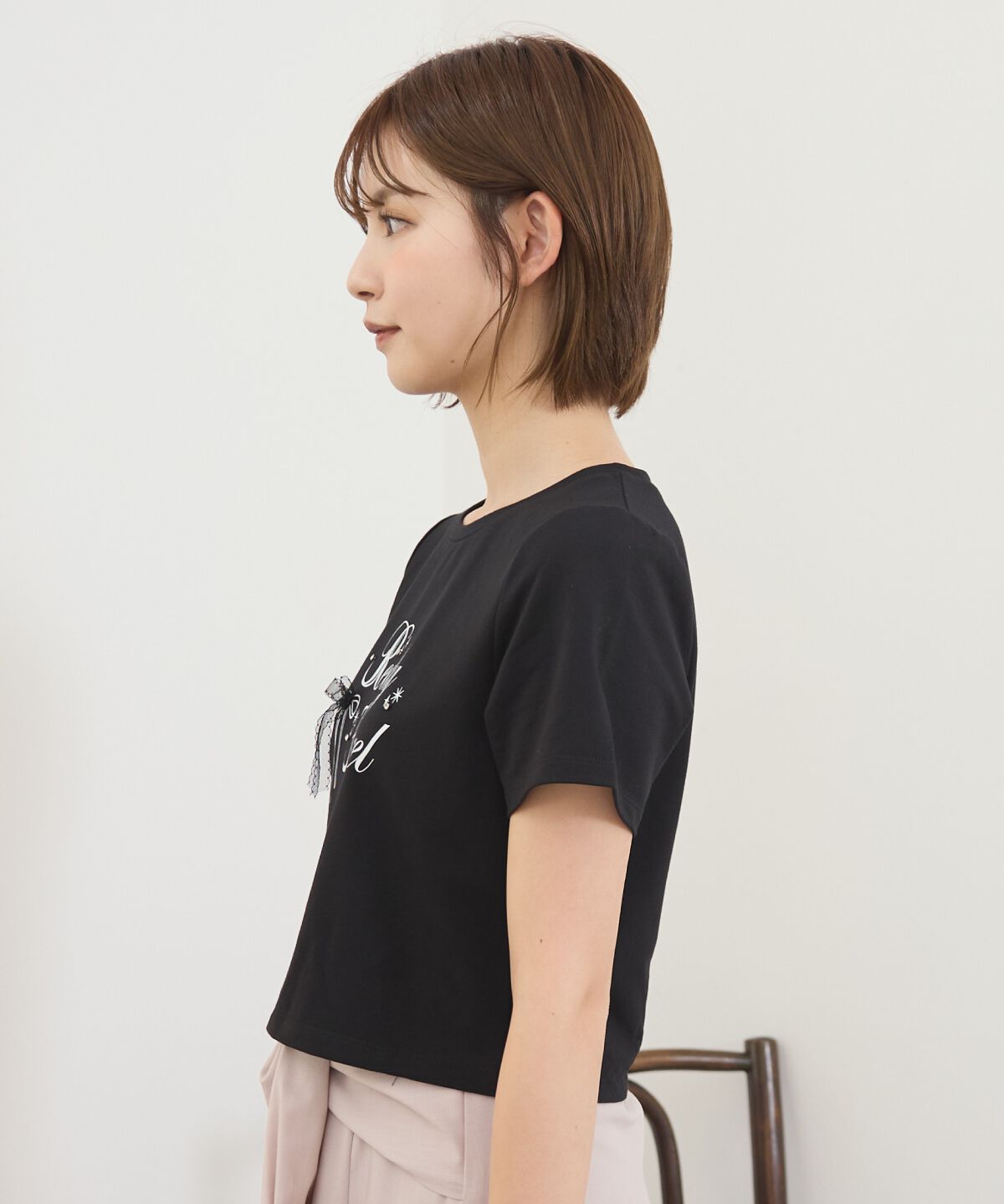 REDYAZEL「レースリボンロゴTシャツ」|Tシャツ・カットソー|