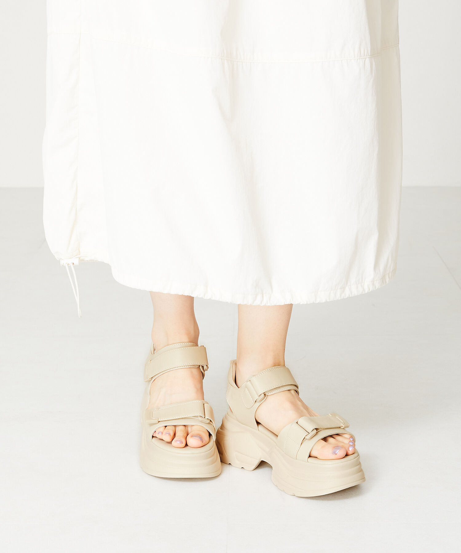 ORiental TRaffic「【アウトレット価格】厚底スニーカーソールサンダル/41205 サンダル 履きやすい スポサン 人気」|サンダル|