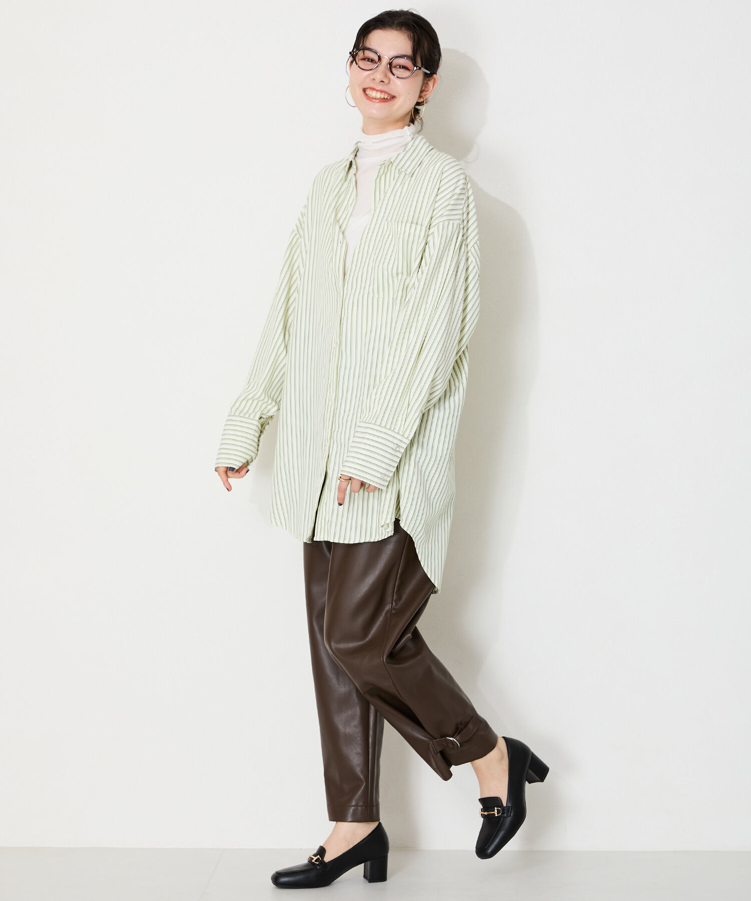 ORiental TRaffic「【跳べるパンプス/シリーズ累計１５０万足突破 】ビット ヒールローファー /R-3214 厚手クッション」|パンプス|