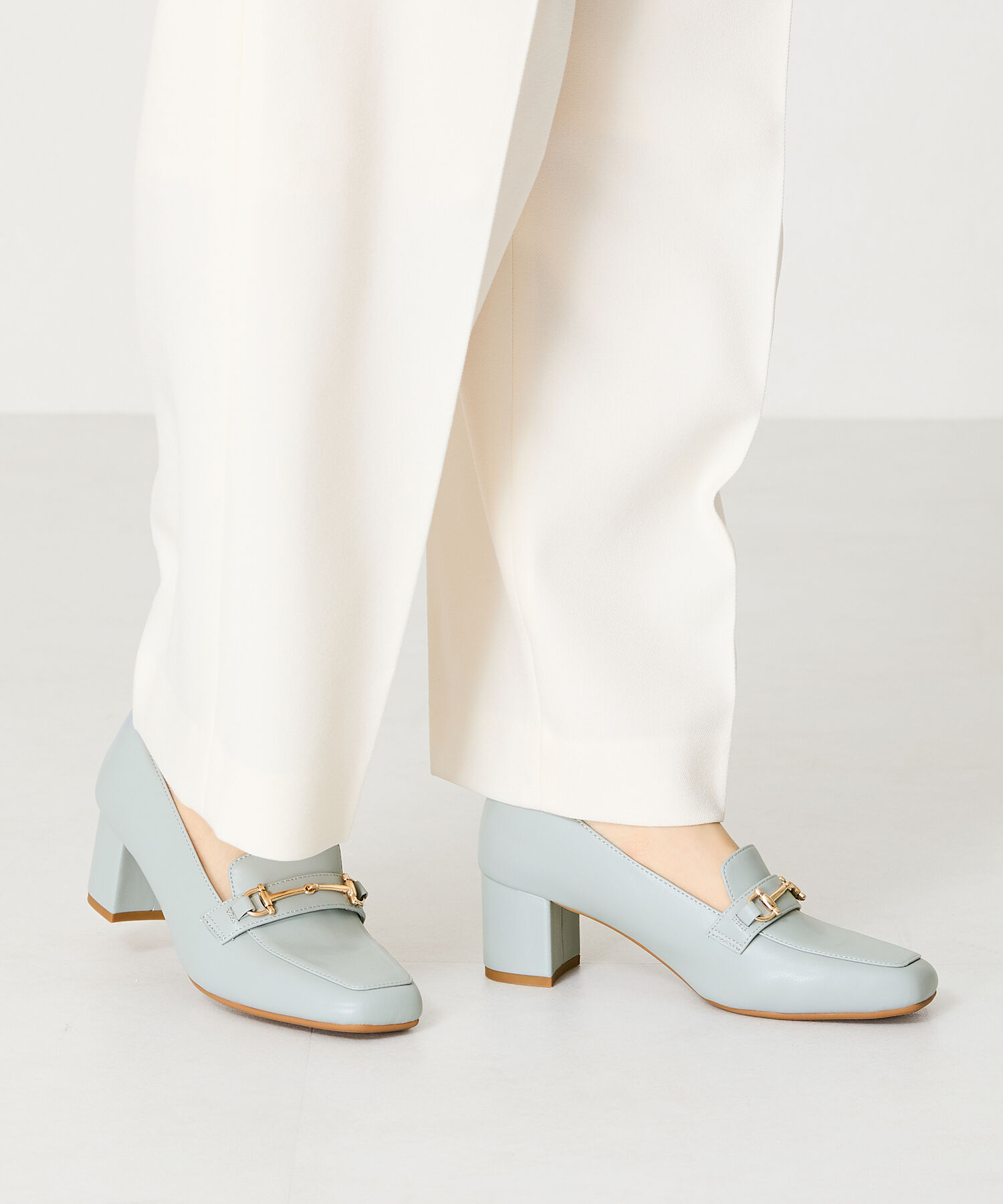 ORiental TRaffic「【跳べるパンプス/シリーズ累計１５０万足突破 】ビット ヒールローファー /R-3214 厚手クッション」|パンプス|