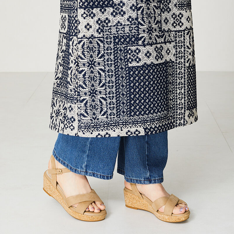 WA Oriental TRaffic「【アウトレット価格】クロスウエッジサンダル/42201 定番 サンダル 人気 ヒール6cm」|サンダル|