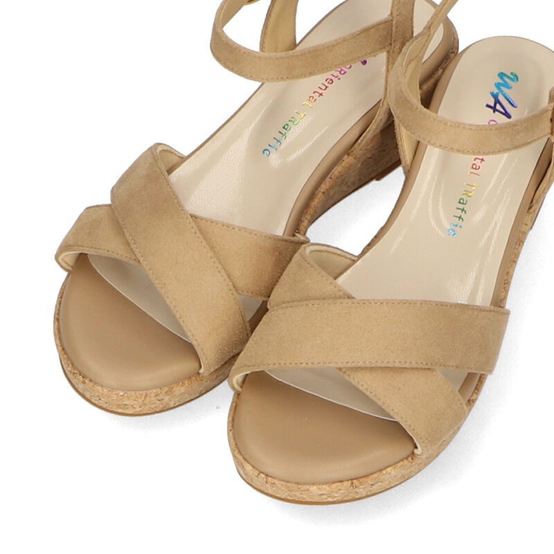 WA Oriental TRaffic「【アウトレット価格】クロスウエッジサンダル/42201 定番 サンダル 人気 ヒール6cm」|サンダル|