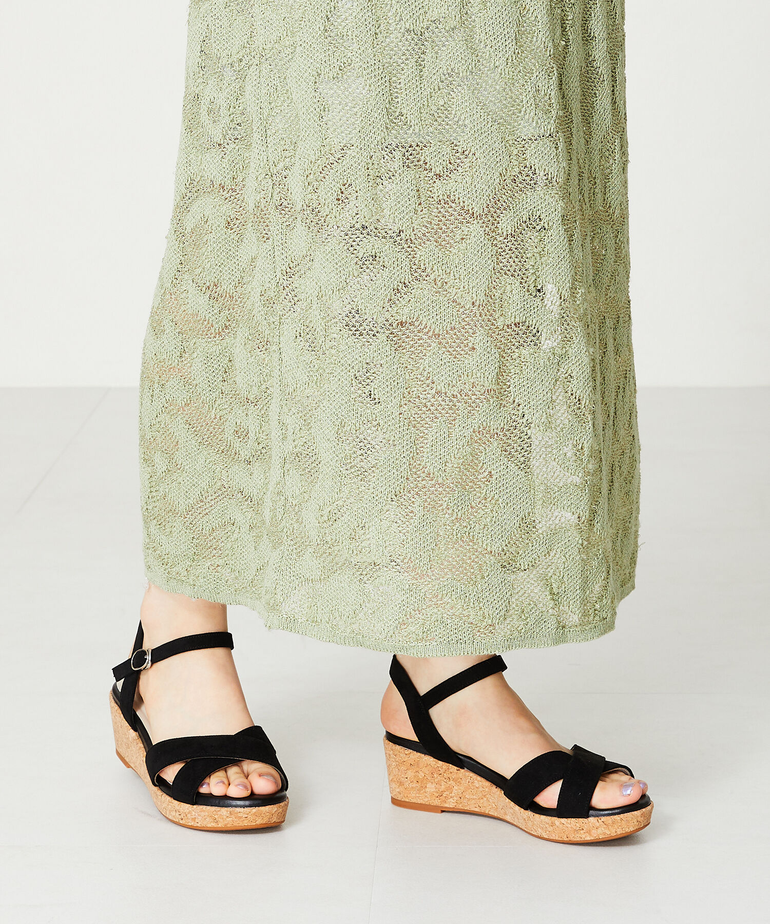 WA Oriental TRaffic「【アウトレット価格】クロスウエッジサンダル/42201 定番 サンダル 人気 ヒール6cm」|サンダル|