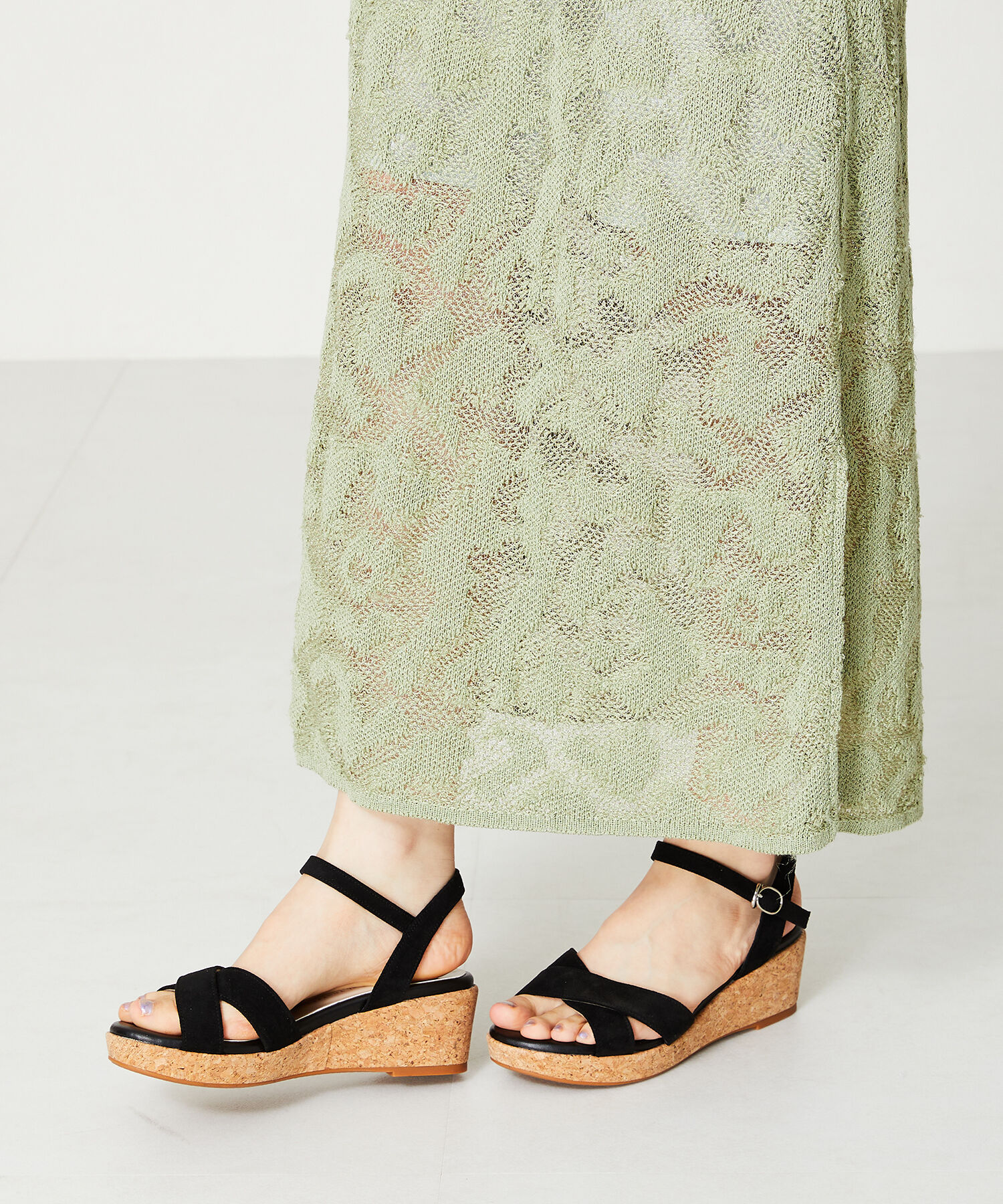 WA Oriental TRaffic「【アウトレット価格】クロスウエッジサンダル/42201 定番 サンダル 人気 ヒール6cm」|サンダル|