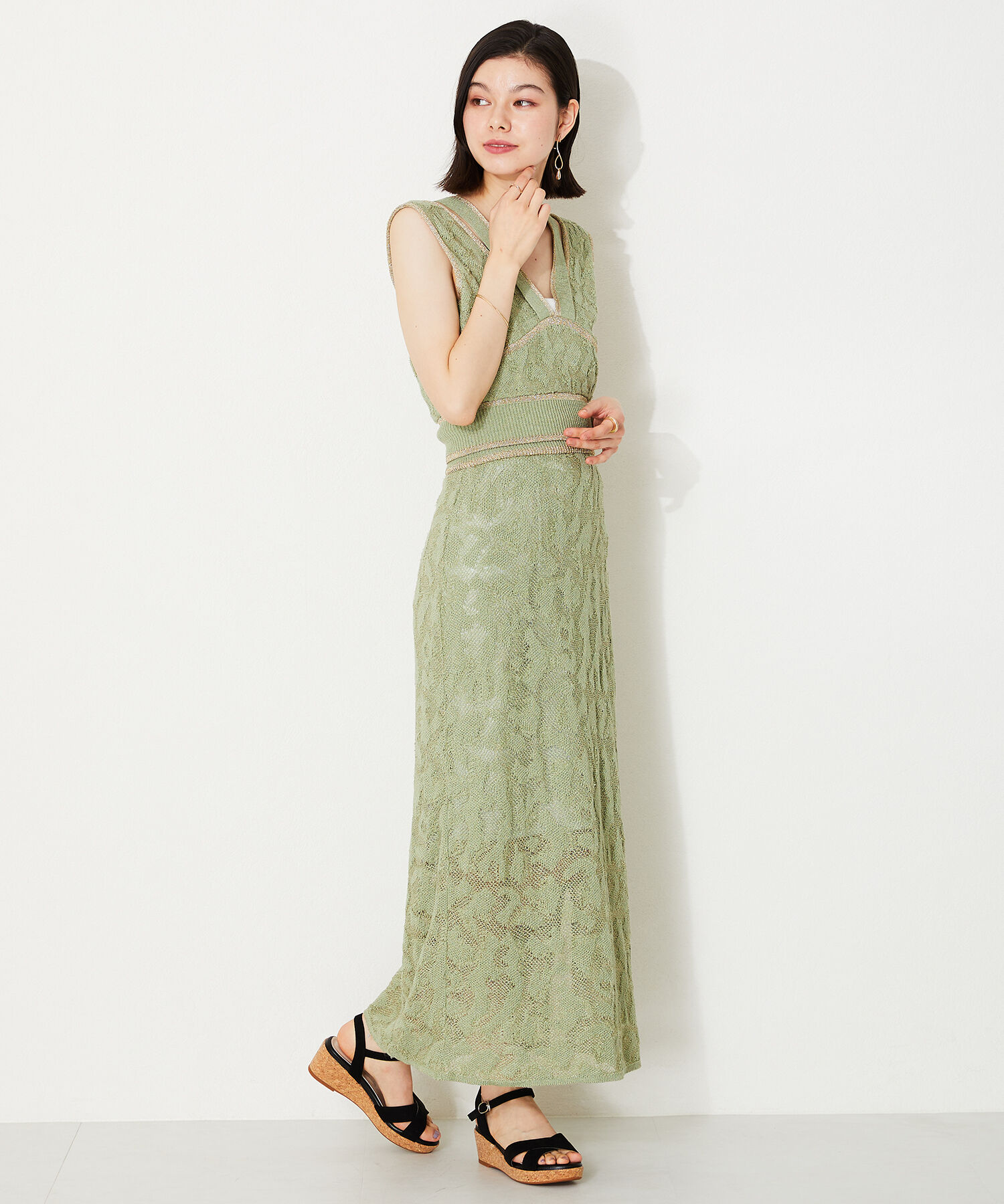 WA Oriental TRaffic「【アウトレット価格】クロスウエッジサンダル/42201 定番 サンダル 人気 ヒール6cm」|サンダル|