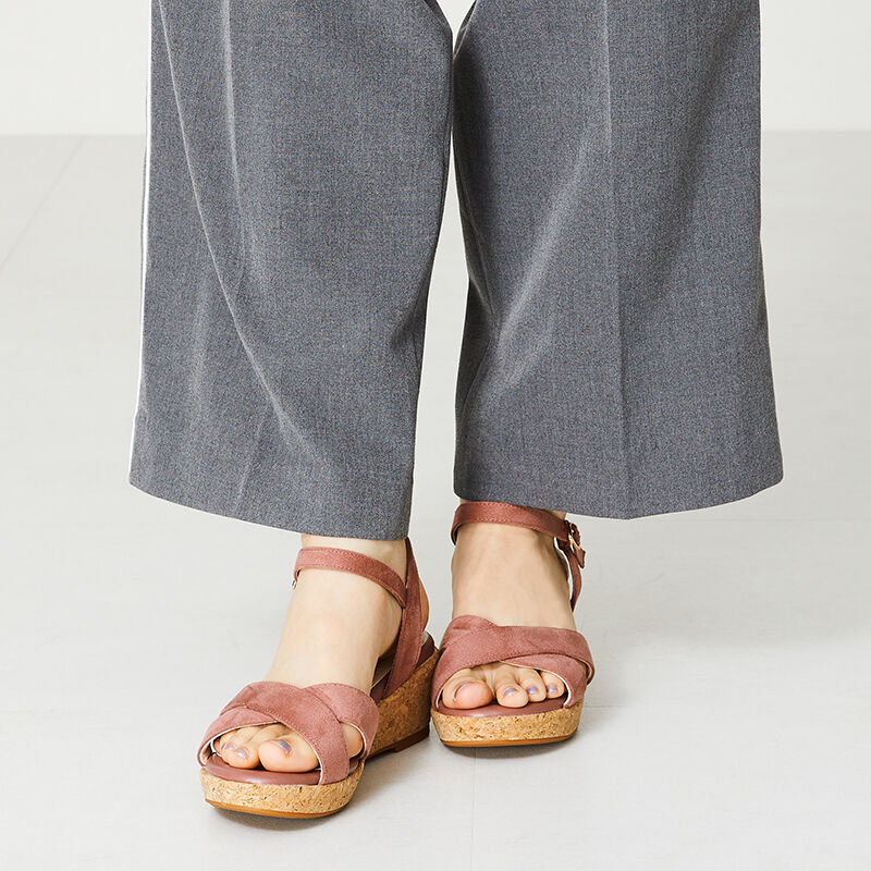 WA Oriental TRaffic「【アウトレット価格】クロスウエッジサンダル/42201 定番 サンダル 人気 ヒール6cm」|サンダル|