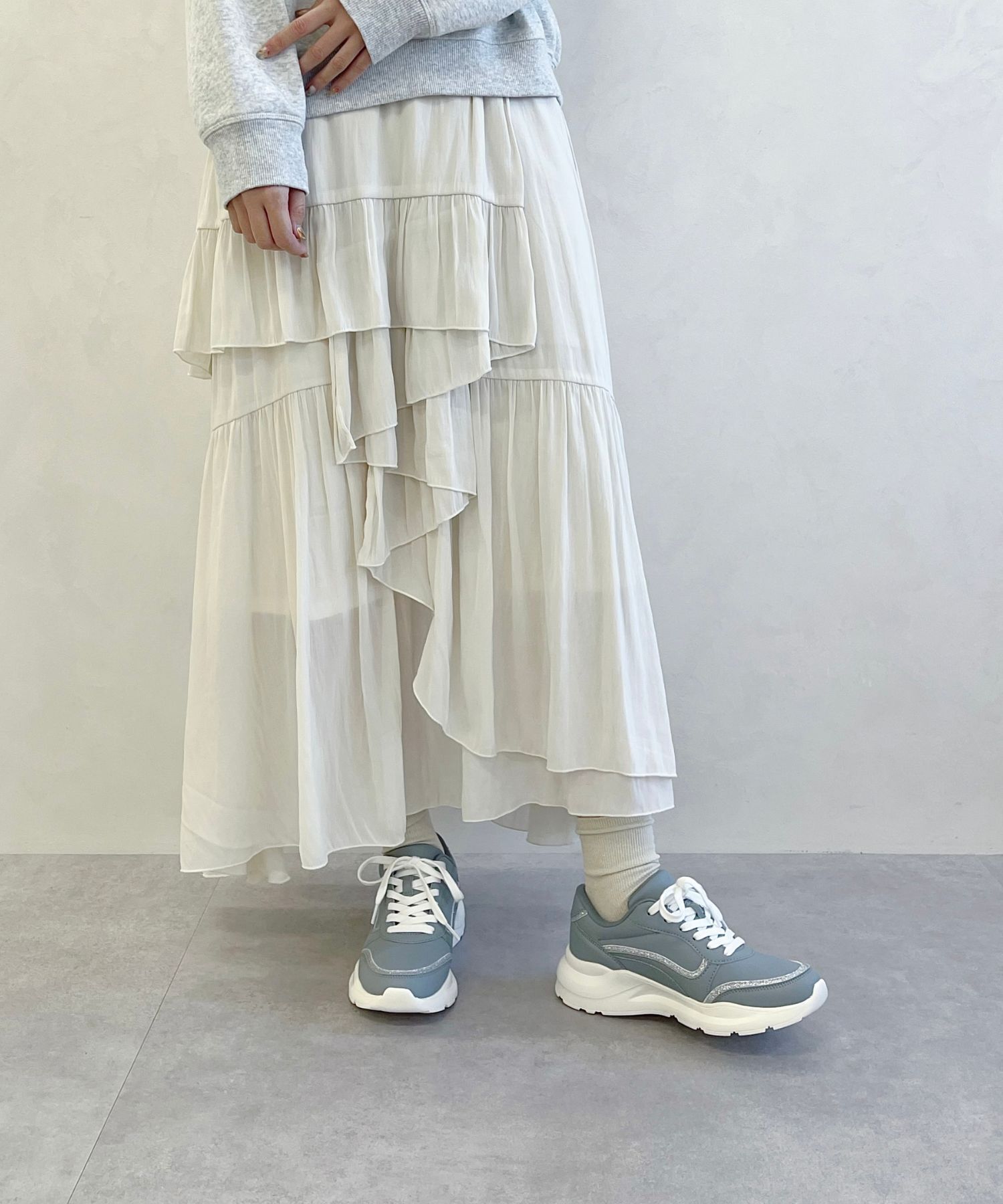 ORiental TRaffic「●2025春夏新作●グリッターラインスニーカー/OT3762 スニーカー トレンド 人気 売れてる」|スニーカー|