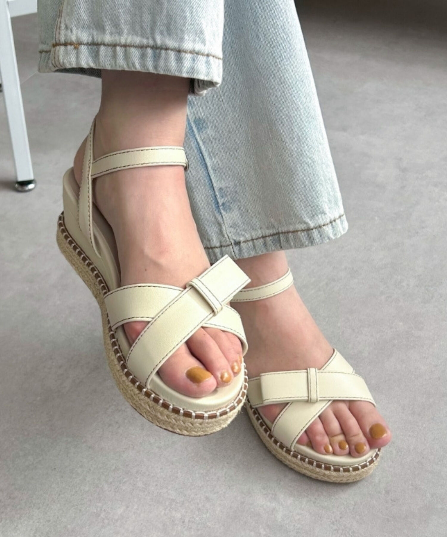 ORiental TRaffic「【アウトレット価格】リボンステッチウエッジサンダル/41283」|サンダル|