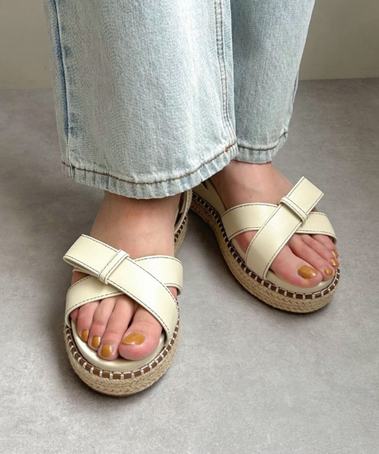 ORiental TRaffic「【アウトレット価格】リボンステッチウエッジサンダル/41283」|サンダル|