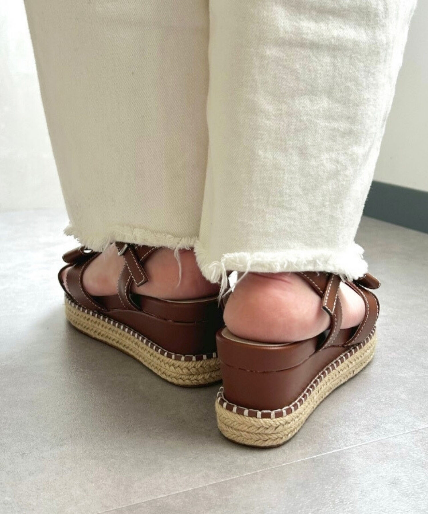 ORiental TRaffic「【アウトレット価格】リボンステッチウエッジサンダル/41283」|サンダル|