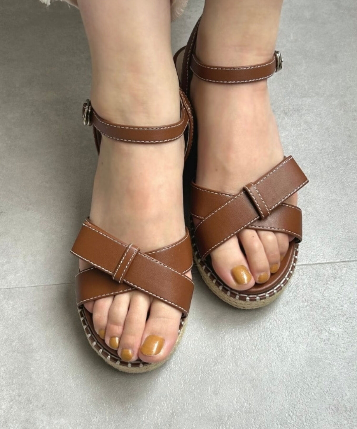 ORiental TRaffic「【アウトレット価格】リボンステッチウエッジサンダル/41283」|サンダル|