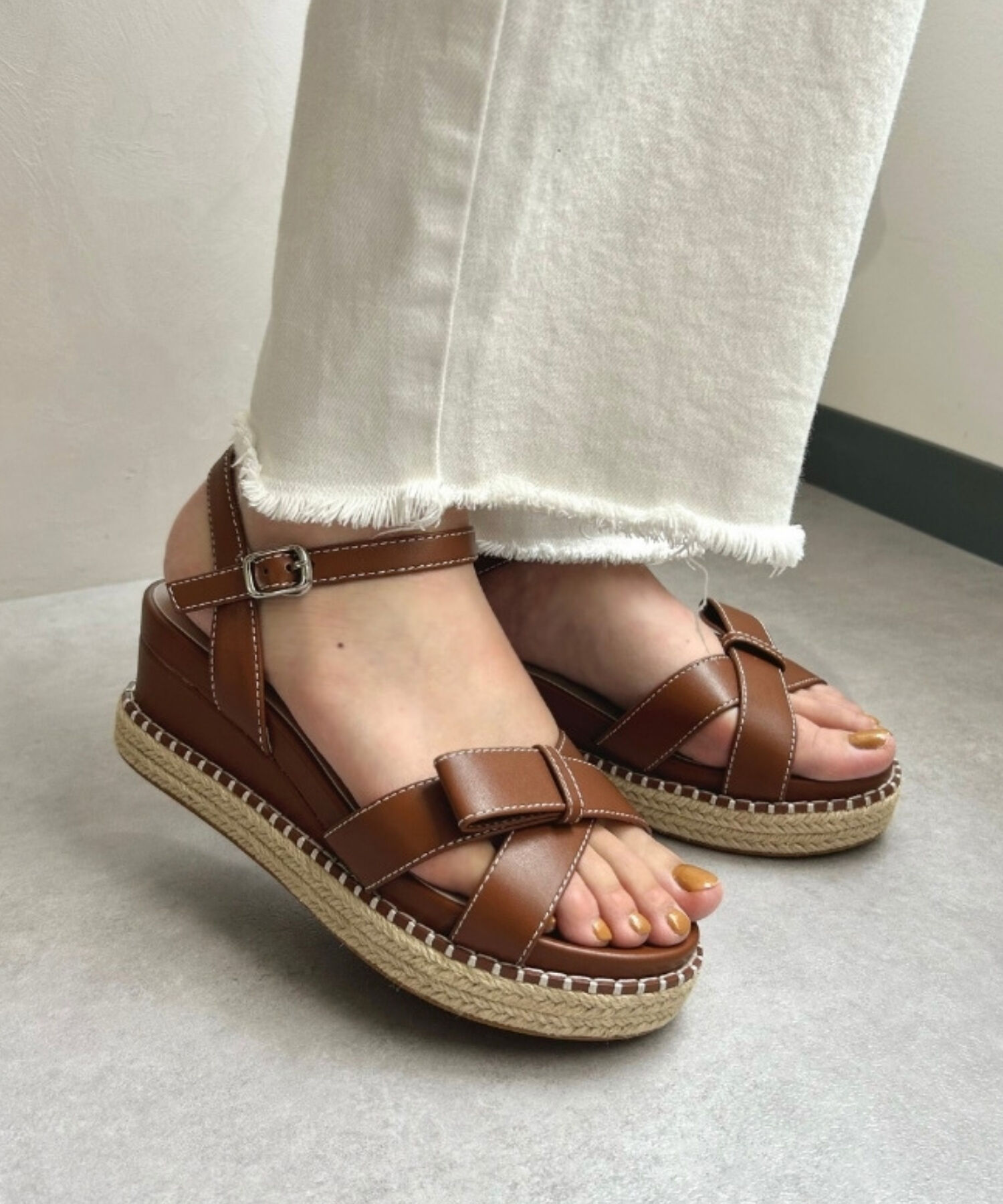 ORiental TRaffic「【アウトレット価格】リボンステッチウエッジサンダル/41283」|サンダル|