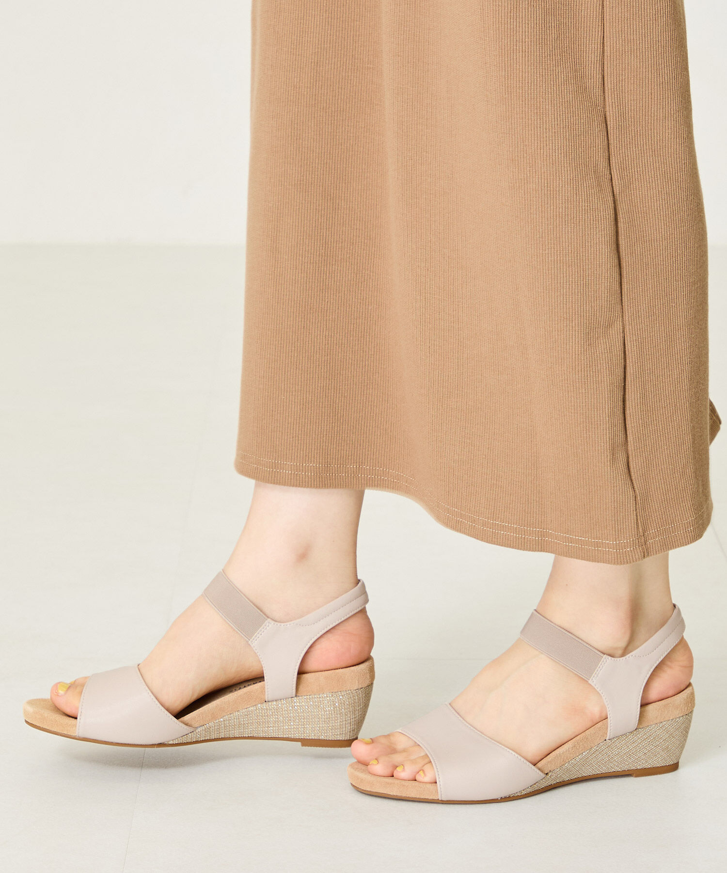 WA Oriental TRaffic「●2025春夏新作●ゴムベルトウエッジサンダル/52216 人気 トレンド クッション」|サンダル|