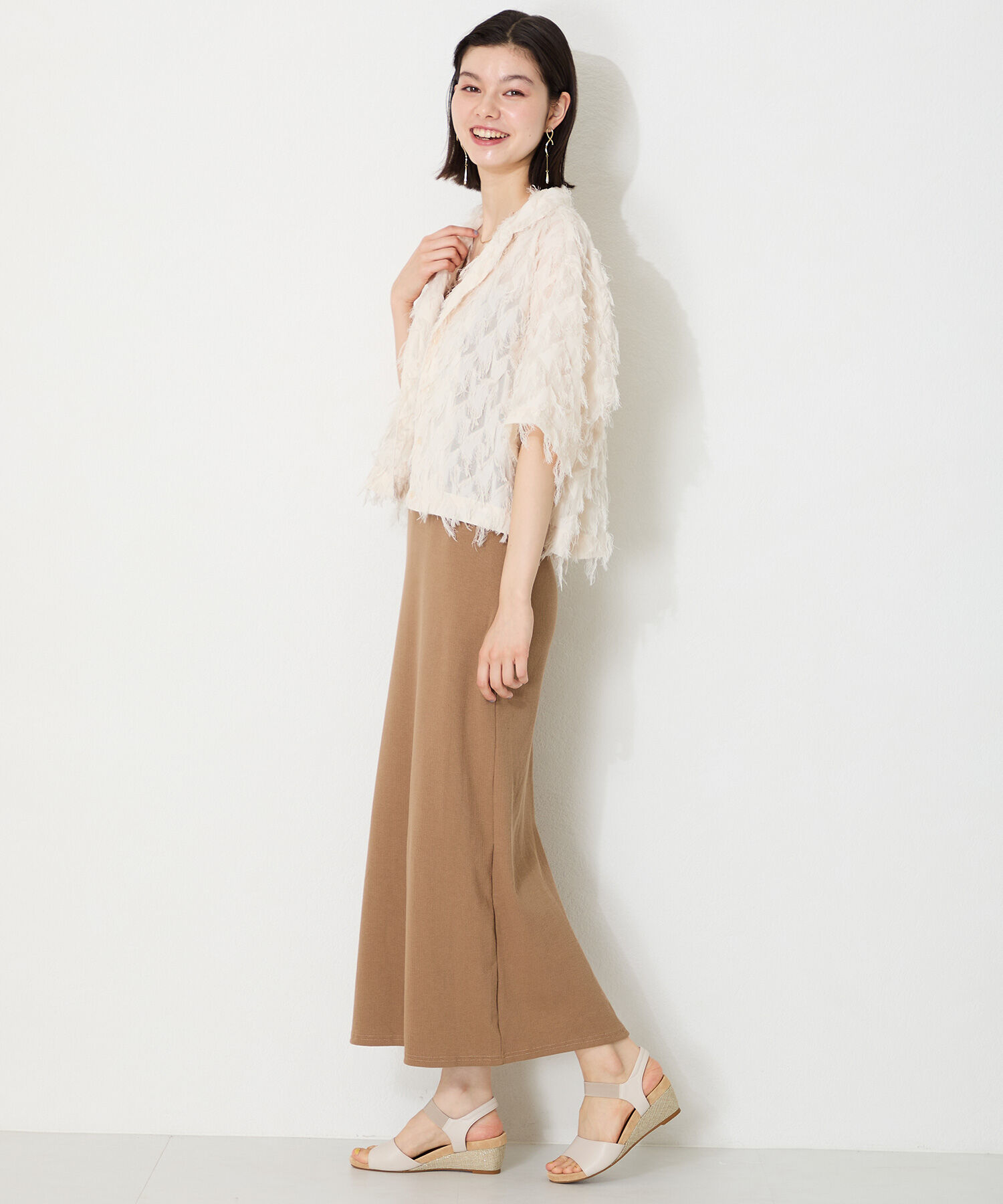 WA Oriental TRaffic「●2025春夏新作●ゴムベルトウエッジサンダル/52216 人気 トレンド クッション」|サンダル|