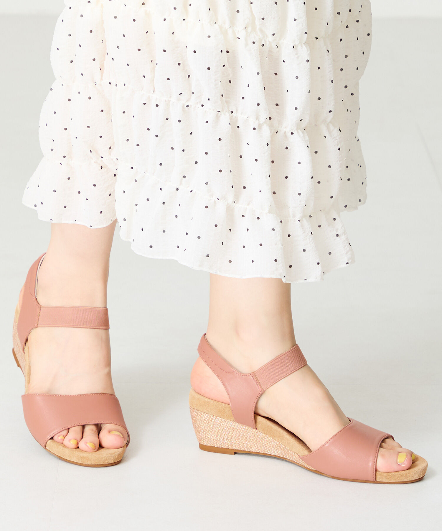 WA Oriental TRaffic「●2025春夏新作●ゴムベルトウエッジサンダル/52216 人気 トレンド クッション」|サンダル|