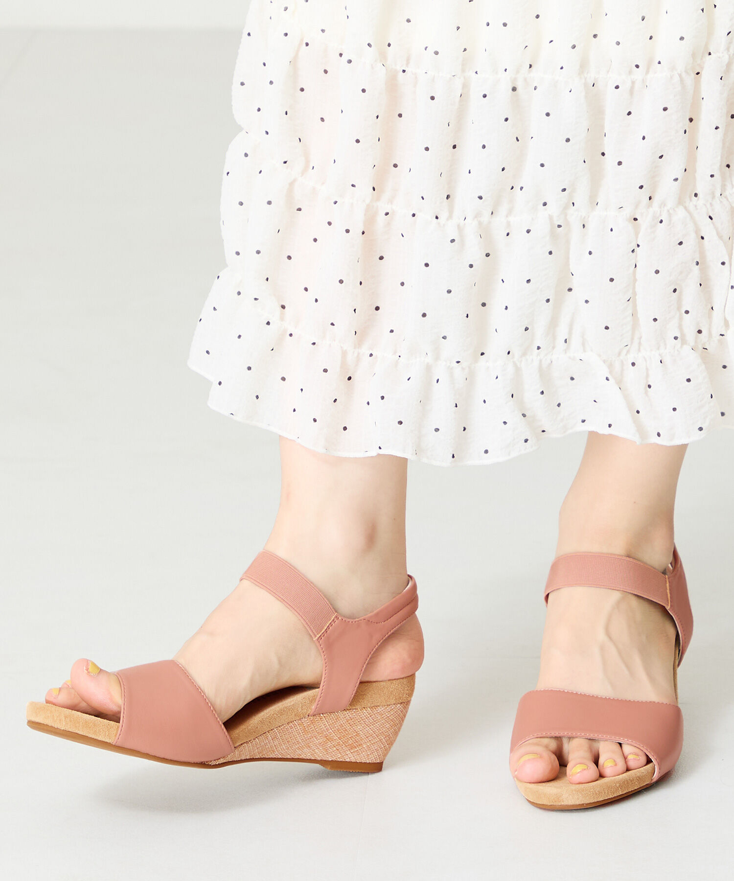 WA Oriental TRaffic「●2025春夏新作●ゴムベルトウエッジサンダル/52216 人気 トレンド クッション」|サンダル|