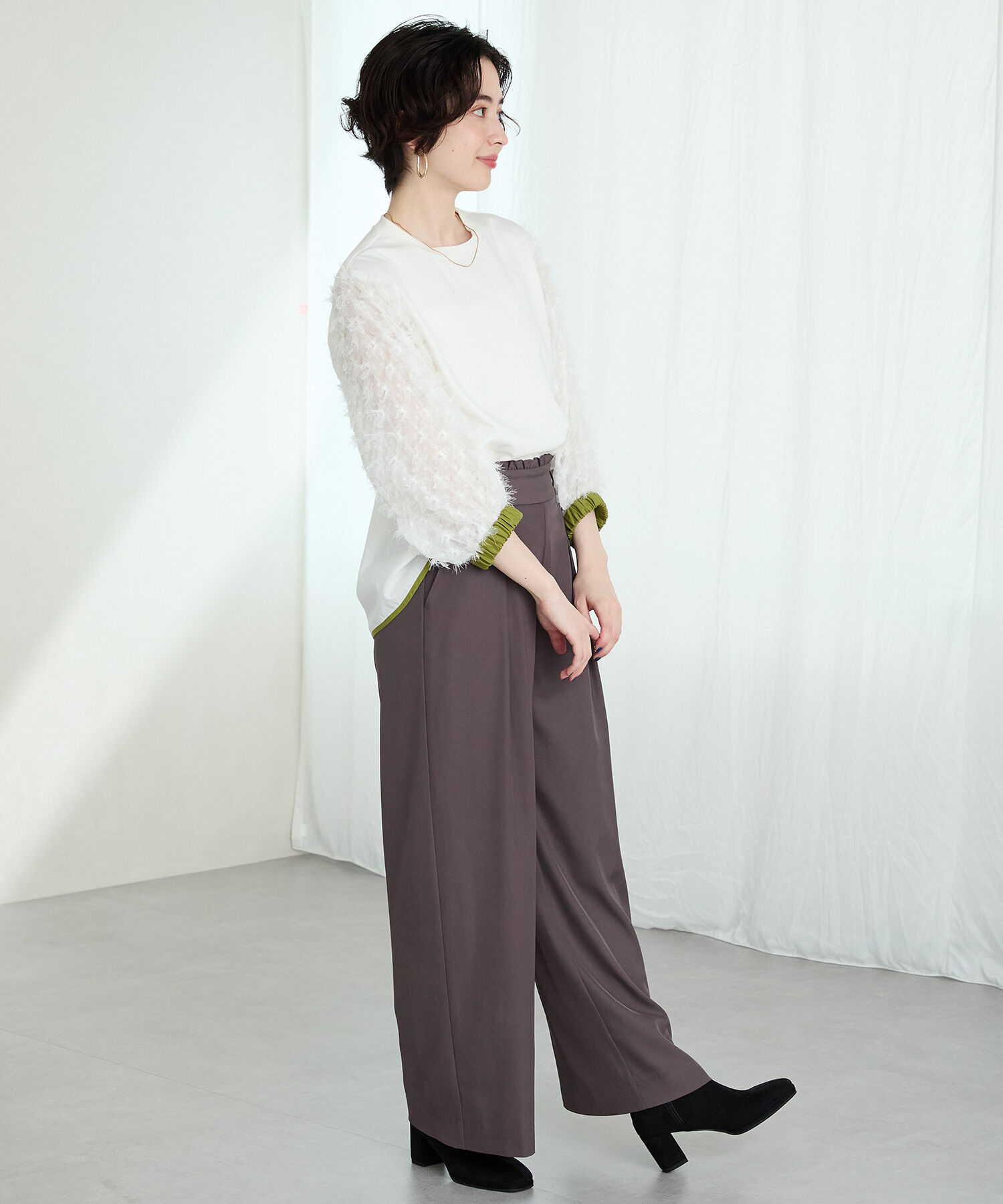 ORiental TRaffic「●2025秋冬新作●スエードストレッチヒールブーツ/51420」|ショートブーツ|