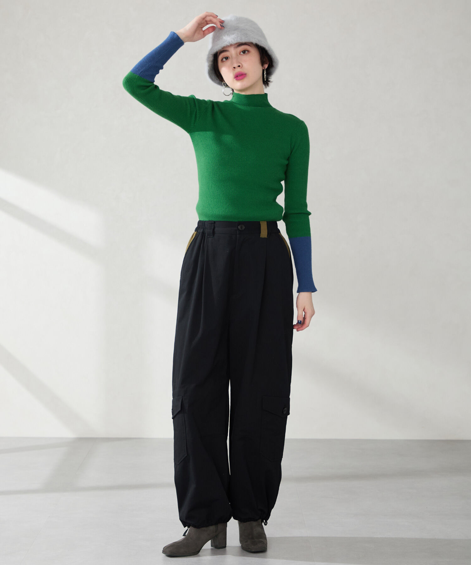 ORiental TRaffic「●2025秋冬新作●スエードストレッチヒールブーツ/51420」|ショートブーツ|