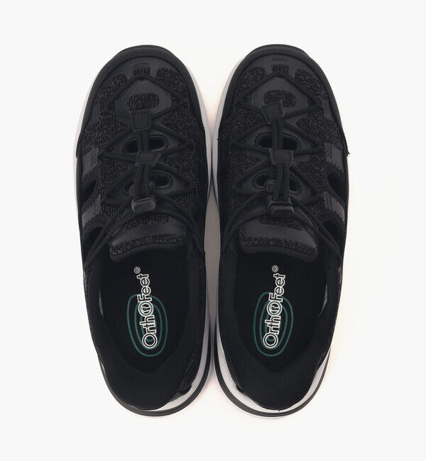 Orthofeet「【オーソフィート】ヴィーナス ワイド/ブラック テキスタイル/シューズ レディース」|スニーカー|