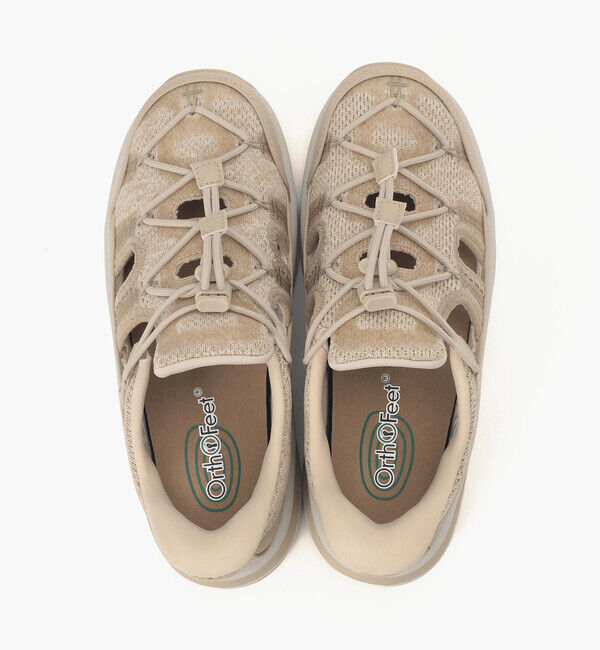 Orthofeet「【オーソフィート】ヴィーナス ワイド/ベージュ テキスタイル/シューズ レディース」|スニーカー|