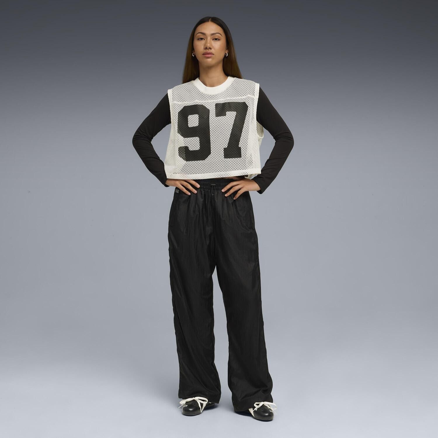 PUMA「【PUMA ｳｪｱ】W ROSE RELAXED MESH TOP」|Tシャツ・カットソー|