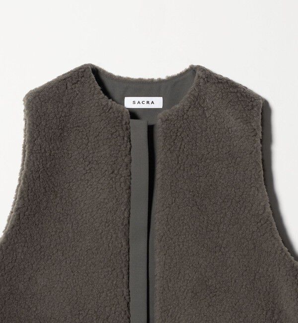 UNITED ARROWS「＜SACRA＞ボア ミニベスト」|ベスト・ジレ|