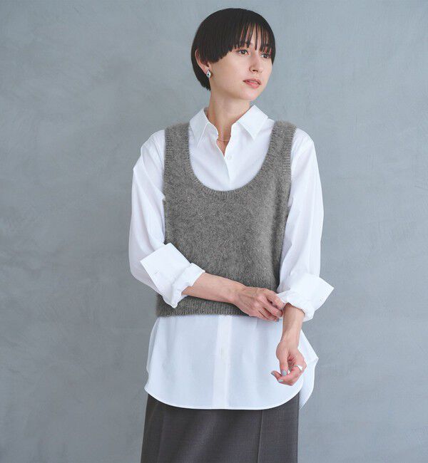 UNITED ARROWS「フォックス カシミヤ スパンコール 2WAY ニットベスト」|ベスト・ジレ|