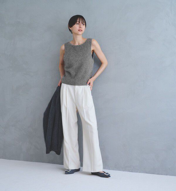 UNITED ARROWS「フォックス カシミヤ スパンコール 2WAY ニットベスト」|ベスト・ジレ|