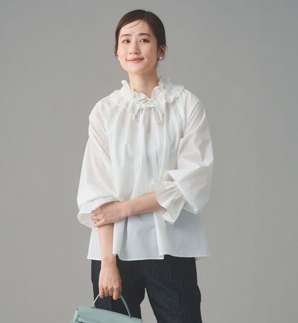 UNITED ARROWS「レースフリルカラー 2WAY ブラウス」|シャツ・ブラウス|