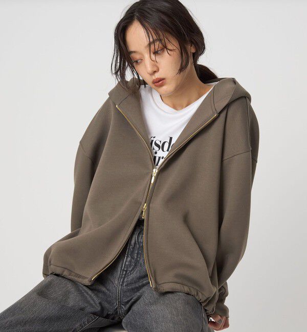 UNITED ARROWS green label relaxing「ダンボール ジップ フーディ」|パーカー|