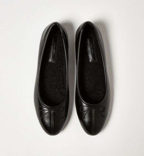 UNITED ARROWS green label relaxing「ウォーム バレエシューズ / フラットシューズ 撥水」|バレエシューズ|BLACK