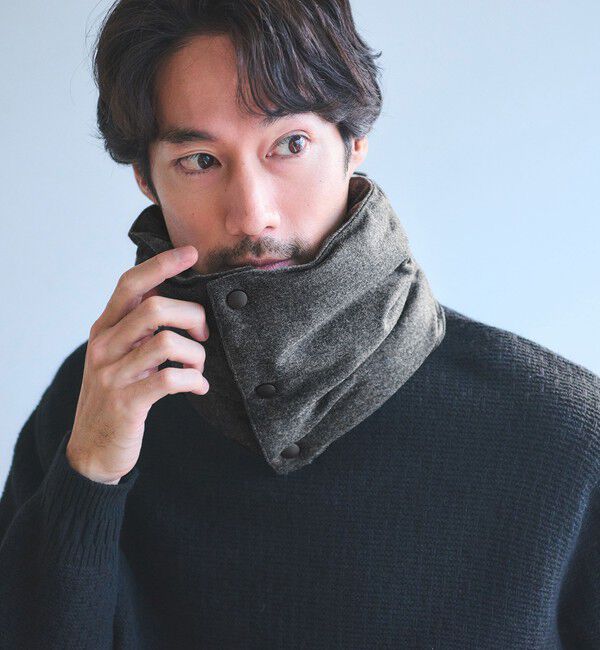 UNITED ARROWS green label relaxing「【別注】＜COBMASTER＞GLR グレー ダウン ネックウォーマー」|マフラー|DK.GRAY