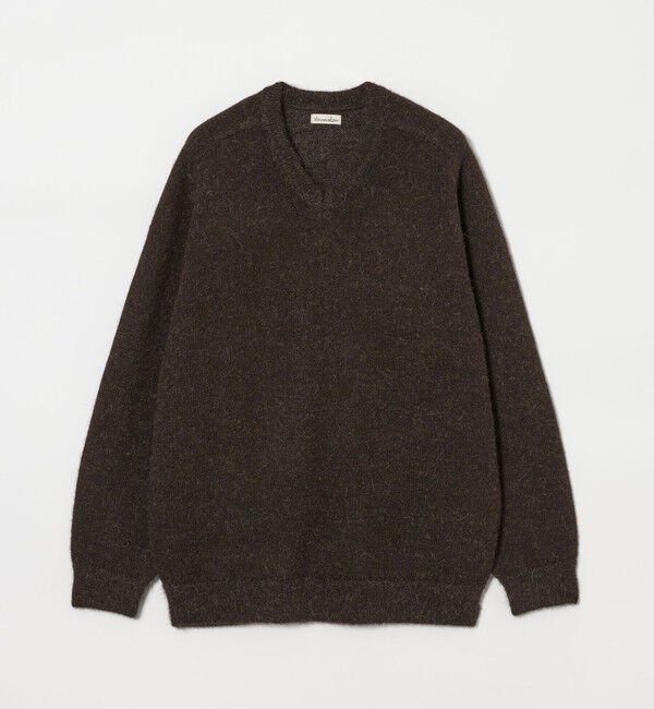 STEVEN ALAN「＜Steven Alan＞ アルパカ サドルショルダー Ｖネック ニット NARROW」|ニット・セーター|