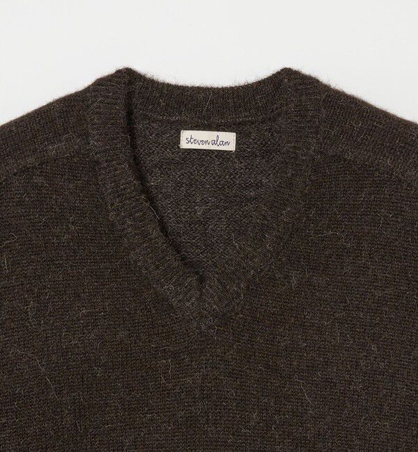 STEVEN ALAN「＜Steven Alan＞ アルパカ サドルショルダー Ｖネック ニット NARROW」|ニット・セーター|